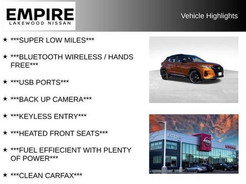 Monarch Orange / Super Black 2022 Nissan Kicks SR