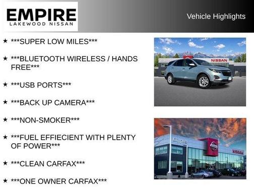 Seaglass Blue Metallic 2022 Chevrolet Equinox 1LT