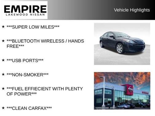 Black Mica 2011 Mazda Mazda3 i Sport