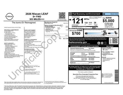 Gun Metallic 2026 Nissan Leaf S+
