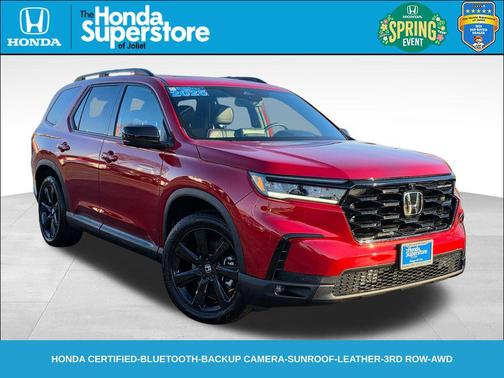 Radiant Red Metallic II 2025 Honda Pilot Black Edition