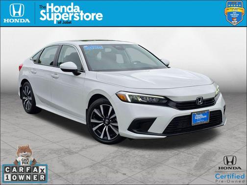 Platinum White Pearl 2024 Honda Civic EX