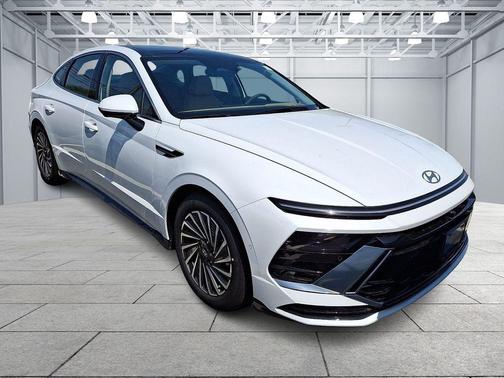 Serenity White 2026 Hyundai SONATA Hybrid Limited Sedan