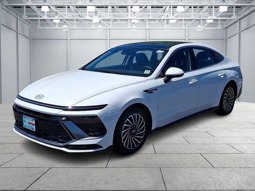 Serenity White 2026 Hyundai SONATA Hybrid SE