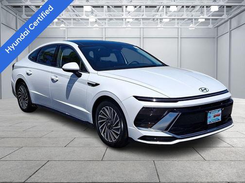 Serenity White 2026 Hyundai SONATA Hybrid SE