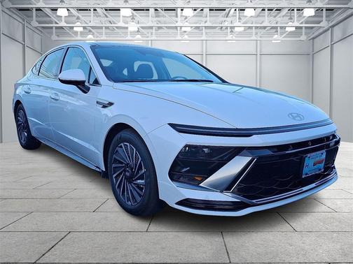 Serenity White 2026 Hyundai SONATA Hybrid SE Sedan