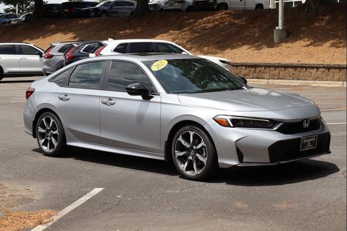 Solar Silver Metallic 2025 Honda Civic Hybrid Sport Touring