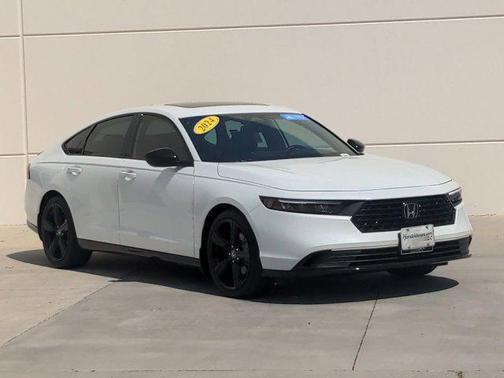 Platinum White Pearl 2024 Honda Accord Hybrid Sport-L