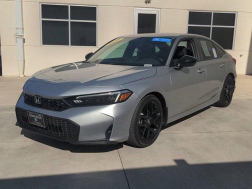 Solar Silver Metallic 2025 Honda Civic Sport