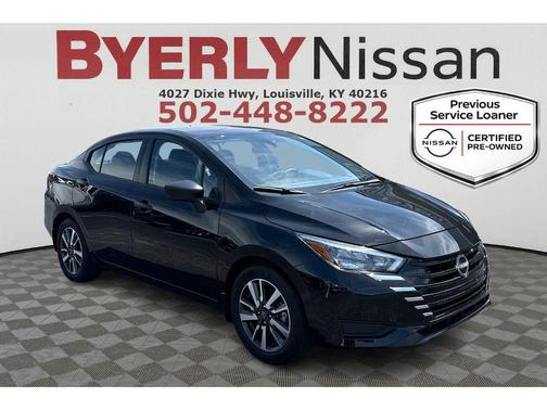 Super Black 2025 Nissan Versa 1.6 S