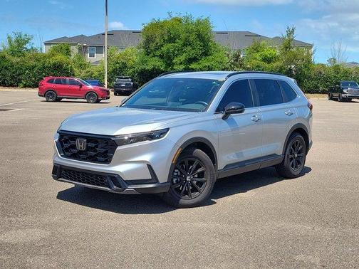 Solar Silver Metallic 2025 Honda CR-V Hybrid Sport-L