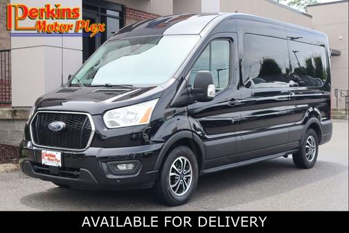 Agate Black Metallic 2021 Ford Transit-350 XLT