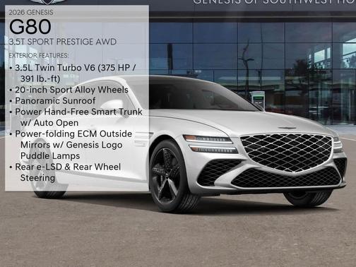 Uyuni White 2026 Genesis G80 3.5T Sport Prestige AWD