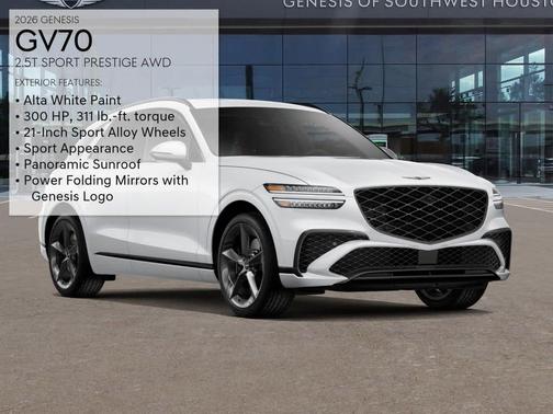 Alta White 2026 Genesis GV70 2.5T Sport Prestige