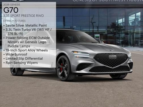 2026 Genesis G70 3.3T RWD Sport Prestige