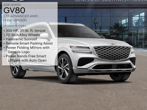Alta White 2026 Genesis GV80 2.5T Advanced