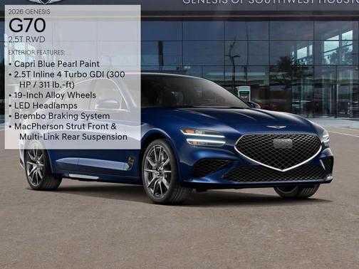 Capri Blue 2026 Genesis G70 2.5T RWD