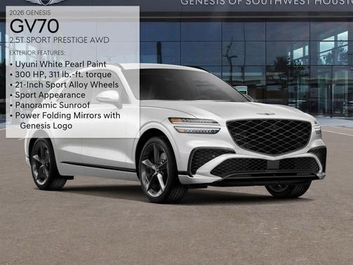 Uyuni White 2026 Genesis GV70 2.5T Sport Prestige