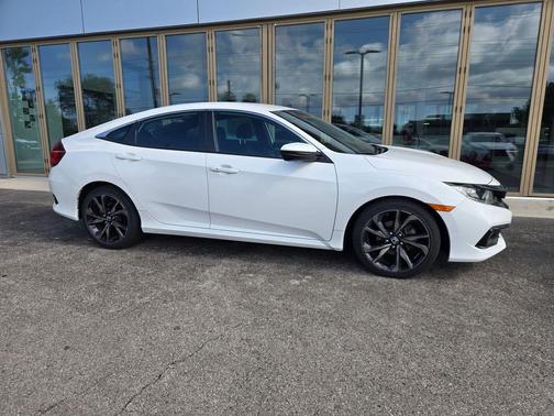 Platinum White Pearl 2019 Honda Civic Sport