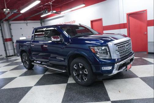 Deep Blue Pearl Metallic 2021 Nissan Titan Platinum Reserve