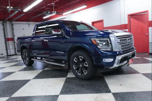 Deep Blue Pearl Metallic 2021 Nissan Titan Platinum Reserve