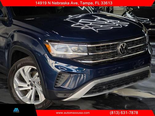 Midnight Blue 2022 Volkswagen Atlas 3.6L SE w/Technology