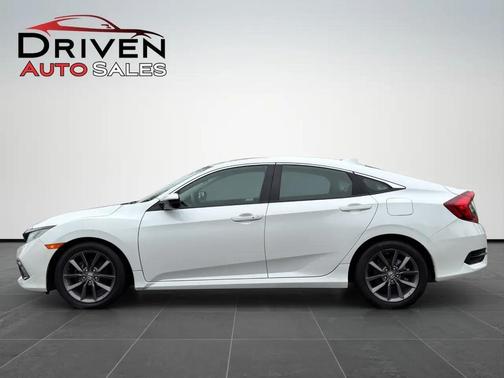 Platinum White Pearl 2020 Honda Civic EX Sedan