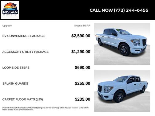 Glacier White 2024 Nissan Titan SV