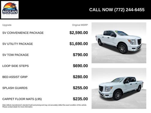 Glacier White 2024 Nissan Titan SV
