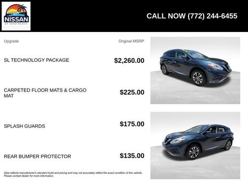 Arctic Blue Metallic 2017 Nissan Murano SL