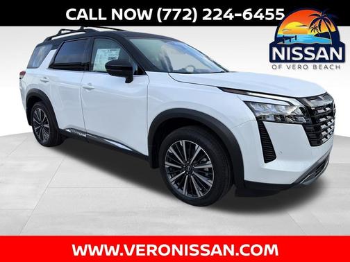 White / Black 2026 Nissan Pathfinder Platinum