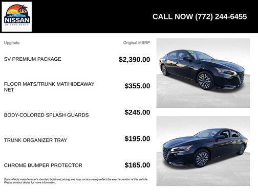 Black 2023 Nissan Altima 2.5 SV