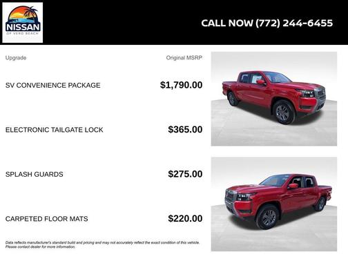 Red Alert 2026 Nissan Frontier SV