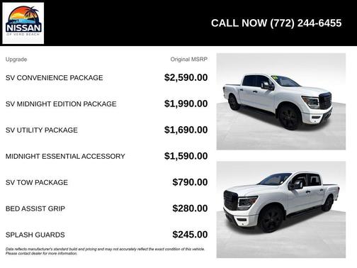 Glacier White 2023 Nissan Titan SV