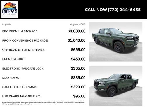 Green 2026 Nissan Frontier PRO-X