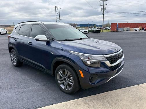 Dark Ocean Blue/White Roof 2021 Kia Seltos S
