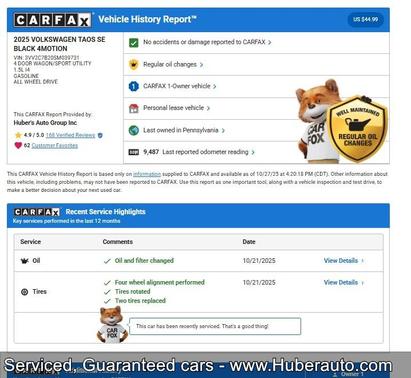 2025 Volkswagen Taos 1.5T SE Black