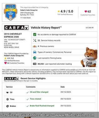 2015 Chevrolet Express 2500 Work Van