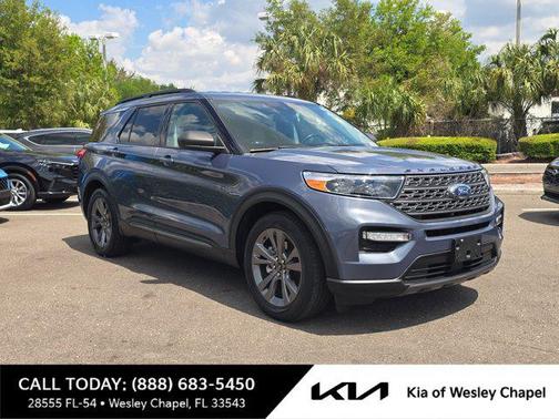 Infinite Blue Metallic Tinted Clearcoat 2021 Ford Explorer XLT