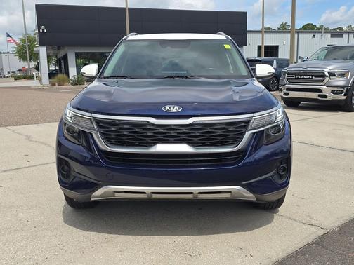 Dark Ocean Blue/White Roof 2021 Kia Seltos S