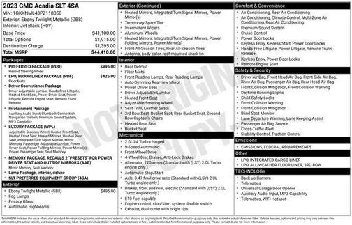 2023 GMC Acadia FWD SLT