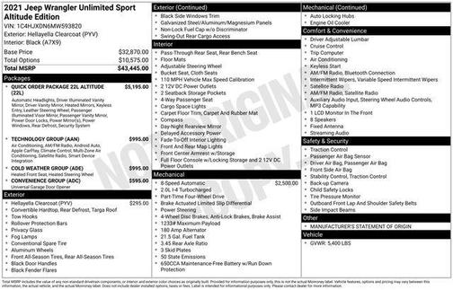 2021 Jeep Wrangler Unlimited Sport Altitude