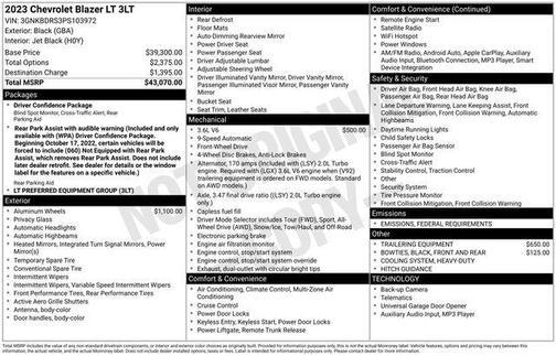 2023 Chevrolet Blazer 3LT