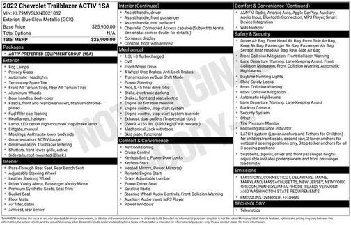 2022 Chevrolet Trailblazer ACTIV