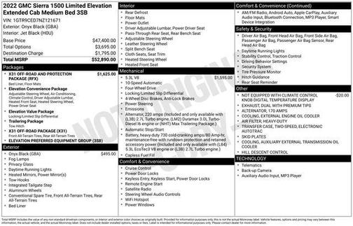 2022 GMC Sierra 1500 Elevation