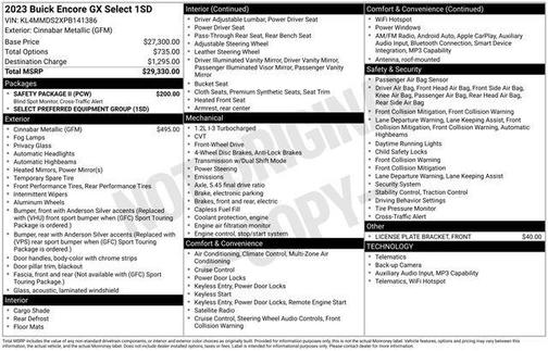 Cinnabar Metallic 2023 Buick Encore GX Select