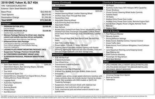 2018 GMC Yukon XL SLT