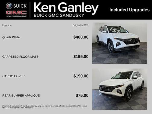 Quartz White 2022 Hyundai TUCSON Limited