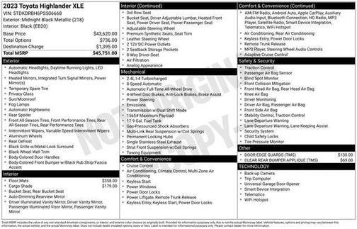 2023 Toyota Highlander XLE