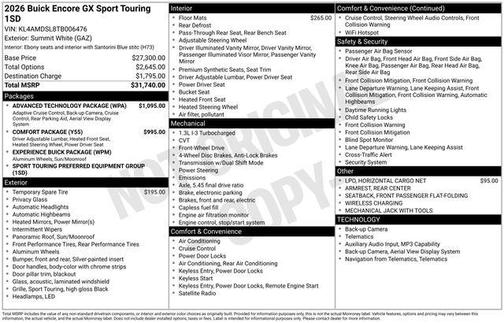 2026 Buick Encore GX Sport Touring